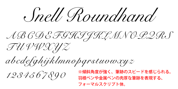 定番の王道欧文フォントまとめ【スクリプト体編】｜こらさんぽ
